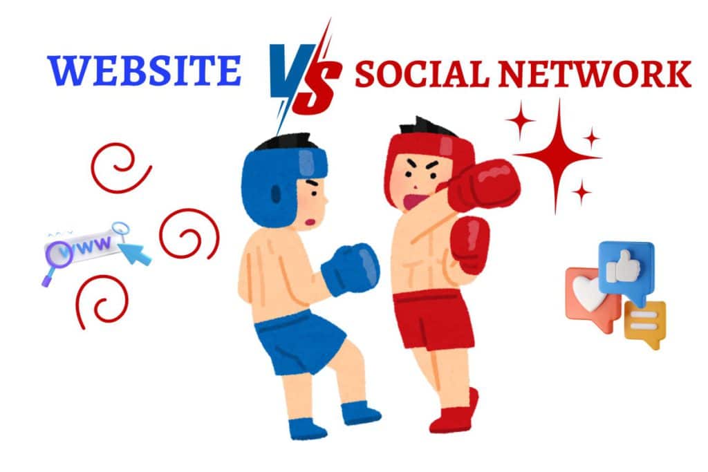 website vs social network